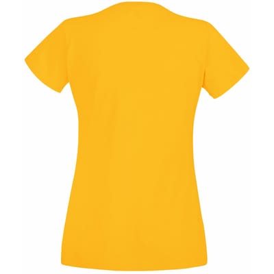 Fruit of the Loom Dames/vrouwen Lady-Fit Valueweight Short Sleeve T-Shirt (Pak van 5) (Zonnebloem)