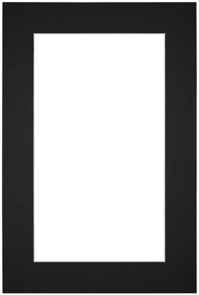 Passe-Partout Fotomaat 20x30 cm - Lijstmaat 36x48 cm - Zwart - Museumkarton - Fotolijst niet inbegrepen