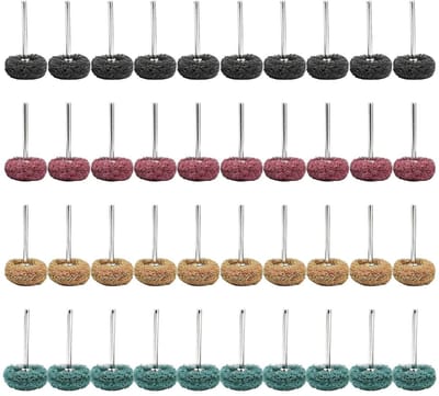 Schuurschijven Set - Polijstschijven Waaierslijper - Metaal Sieraden Polijsten - 4 Korrelgroottes - 25 mm Diameter - Assorti