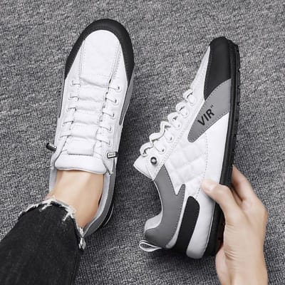 Sneakers Heren Zomer Nieuwe Lage Schoenen Trendy Casual Schoenen Outdoor Modieuze Boardschoenen Koreaanse Versie Boon 44 white