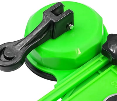 Dailygoods- Boorgatenzaaggeleiding verstelbaar - Gatenzaagset voor keramiek - Zuignap met vacuümzuigvoet - Technisch ABS-kunststof - 4 afneembare lagers - Openingslengte 4-83 mm - Gatenzaag