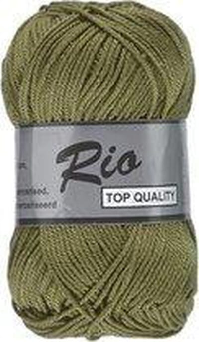 Lammy yarns Rio katoen garen - midden mos groen (380) - naald 3 a 3,5mm - 10 bollen