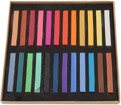 Set van 24 Pastel Kreiden in Diverse Kleuren voor Creatieve Kunstprojecten en Schilderen