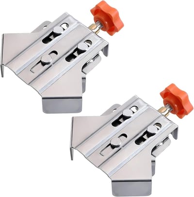 Hoekspanners van RVS, 90 Graden Tensioners met Draaiende Bek, Enkelhandige Hoekklem voor Houtbewerking en Constructie, Perfect voor Fotolijsten en Meubelprojecten