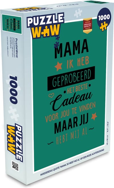 Puzzel Mama - Quotes - Mama jij hebt ons al - Spreuken - Legpuzzel - Puzzel 1000 stukjes volwassenen