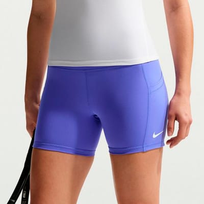 Nike Court Dri-Fit Ball Short voor tennisballen Dames-blauw