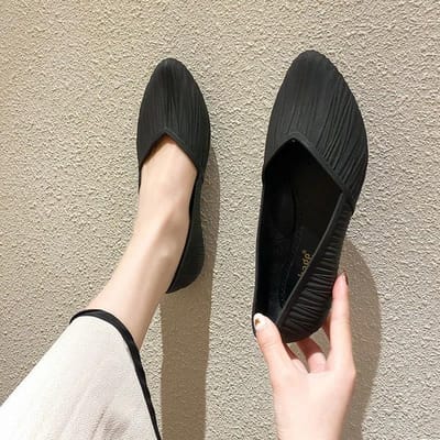 Dames Schoenen met Puntneus Effen Kleur Lente- en Zomerschoenen Antislip Casual Damesschoenen 36