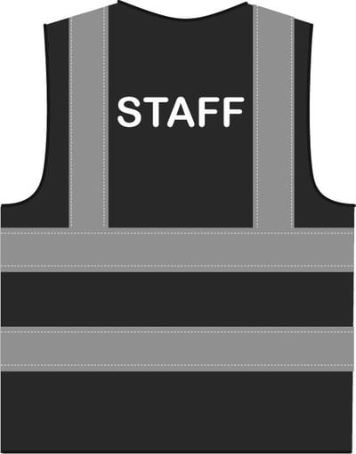 Staff hesje RWS zwart
