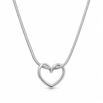Premium RVS Hart Ketting voor Dames – Luxe Glans – Tijdloos Design – Elegant Sieraad – Cadeau voor Vrouwen