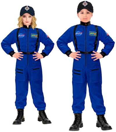 Astronauten kostuum blauw