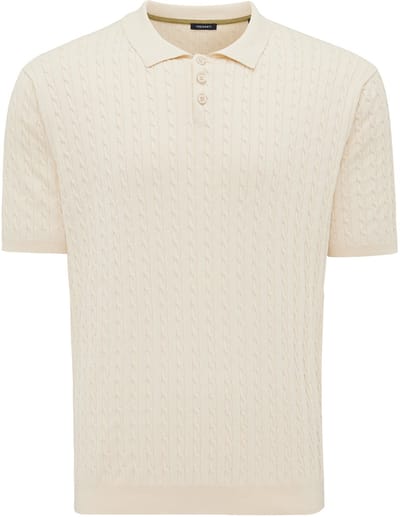 Tresanti EEFRON Small cable knit polo Beige (TRKWJA121 - 101)