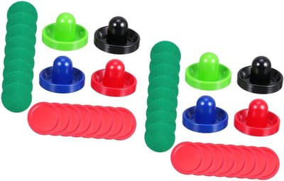 Airhockey Set - Puck en Pusher - Airhockey Spelen - Universeel Geschikt - 64 mm - Veelkleurig