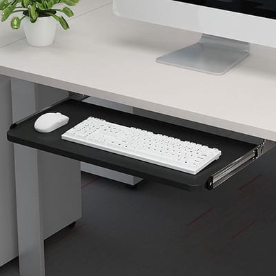 Toetsenbord Lade - Onder Bureau - Werkplek Organiseren - Verstelbare Hoogte - 52 cm - Zwart