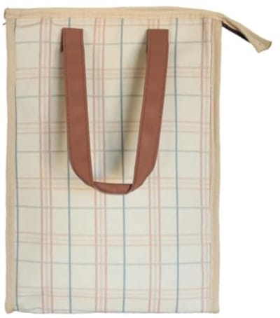 Stijlvolle thermotas voor levensmiddelen - compacte draagbare koeltas (12 liter, beige)