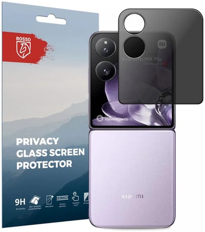 Rosso Privacy Screen Protector Geschikt voor de Xiaomi Mix Flip - 9H Gehard Glas - Case Friendly Tempered Glass - Eenvoudige Installatie