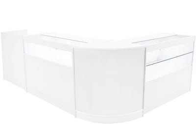 Gravity led winkelbalie set - wit - 120/60 cm - incl. led & slotdeuren