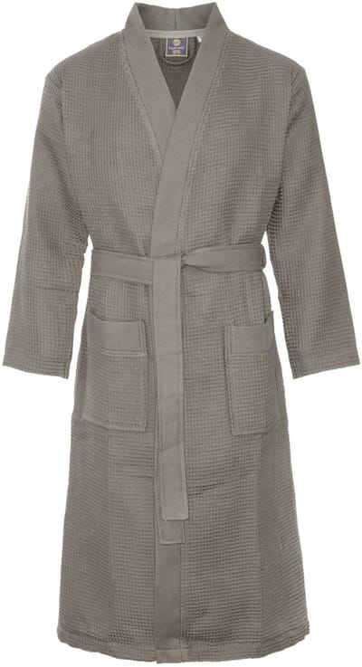Sauna badjas kimono taupe - unisex kimono badjas wafelstructuur - Oeko-Tex biologisch katoen - kimono - wafel badjas dames - wafel badjas heren - taupe - XXXL
