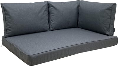 Madison - Loungekussen - Tuinkussen - Palletkussen - Rugkussen - Waterbestendig - 4-delig - 120 x 80cm - Manchester Grijs