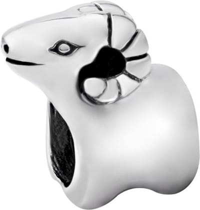 Quiges - 925 - Zilveren - Bedels -Sterling zilver - Beads - Horoscoop Ram Kraal Charm - Geschikt – voor - alle bekende merken - Armband Z252