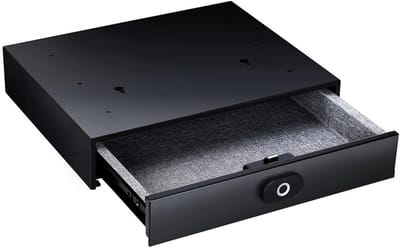 Veiligheidskluis met Vingerafdruk, Verborgen Lade, Hoog Beveiligd, Ideaal voor Geld, Sieraden en Documenten, Staal, 390x324x105mm