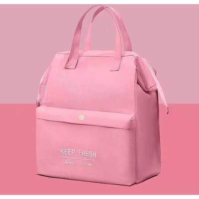 Lunchtas met grote capaciteit Dames Waterdicht Geïsoleerd Schouder Crossbody Tassen voor Lunchbox Picknick Draagbare Verse Koeltassen pink