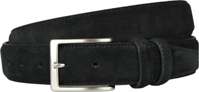 Luxe suède riem zwart - Suede riem dames-heren - Zwarte suede riem - Taillemaat 105