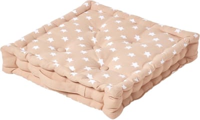 Homescapes zitkussen sterren beige 40 x 40 x 10 cm & polyester