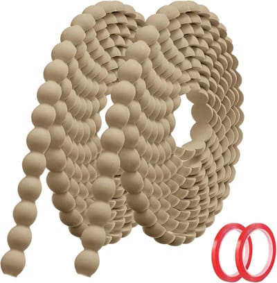 Decoratieve Zelfklevende Houtlook Moulding (6m x 18mm) voor Wanden, Spiegels en Plafonds, Flexibel PVC met 3D Houten Rand