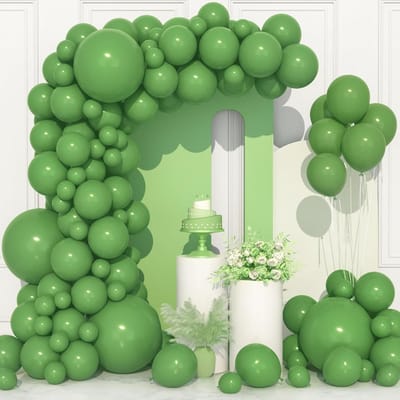 Ballonboog Set 106 Delig - Saliegroen - Inclusief Ketting en Lint voor Feestdecoratie