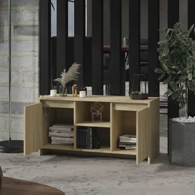vidaXL - Tv-meubel - 102x37,5x52,5 - cm - bewerkt - hout - sonoma - eikenkleurig