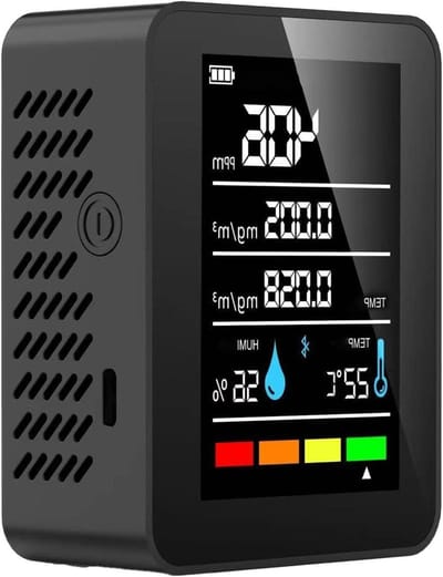 Luchtkwaliteit Tester - Luchtkwaliteit Monitor - Gezonde Lucht Bewaken - Meet PM CO2 TVOC HCHO