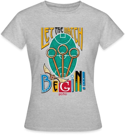 Harry Potter Let The Match Begin Quidditch T-Shirt Dames