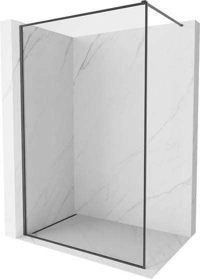 Mexen Kioto-F douchewand Walk-in met frame 180 x 202 , transparant 8 mm, geborsteld gun grey - 800-180-104-66-00