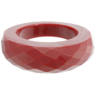 Behave - Ring - Facettenring Kunststof Rood – Moderne Acryl Ring – Lichtgewicht & Stijlvol – Nikkelvrij