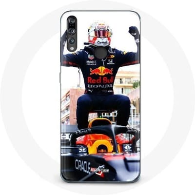 Hoesje voor Huawei p30 lite Formule 1 Verstappen F1 coureur zwart rood en geel