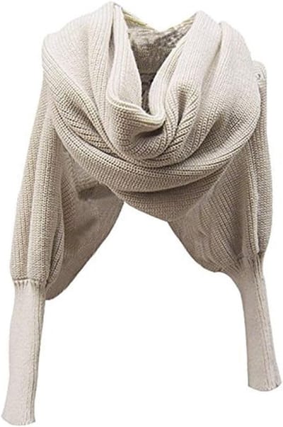 Unisex Warm Gehaakte Sjaal met Mouwen voor de Winter - 220cm x 40cm, Ideaal voor Koude Dagen, Mode Accessoire en Comfortabele Sjaal