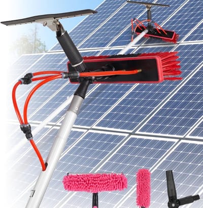 Watergevoede Pole Kit - Telescopische Reiniger - Zonnepaneel Ramen Wassen - Lichtgewicht Uitschuifbaar - 10 Meter Lengte