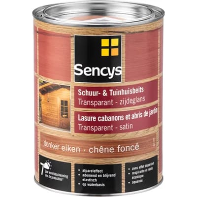Sencys Tuinhoutbeits Tuinhuis En Schutting Transparant Donker Eiken 2,5l