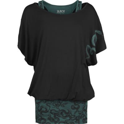 Black Premium by EMP T-shirt - Double Pack with Snake Print - S tot L - voor Vrouwen - zwart