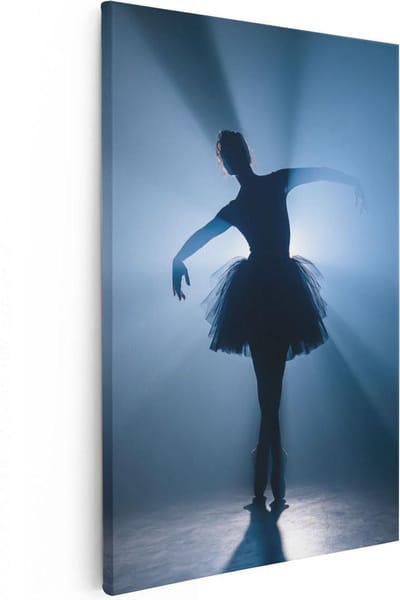 Artaza Canvas Schilderij Danseres - 20x30 cm - Klein - Muurdecoratie Ballet - Wanddecoratie Schilderij Vrouw - Schilderijen Op Canvas