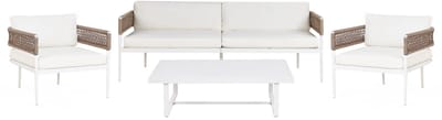 SERLA - Loungeset 4-zits - Wit - Aluminium