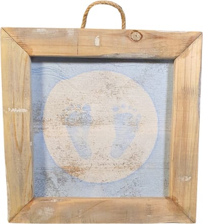 Houten tegel / Schilderijtje - Geboorte Jongen - Geboren - Schilderij - Wooden tile - Kraamcadeau - Woonaccessoires - Woonaccessoire - Wandhanger - Wand decoratie - Kunst - Schilderkunst - Artist - Decoratie - Landelijk - Sfeer - Baby - Living