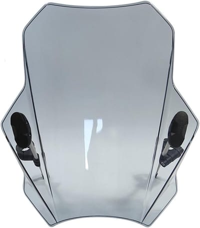 Motor Windscherm - Voorruit Motorfiets - Windbescherming Rijden - Universele Stuurmontage - 22/28/25 MM - Lichtgrijs
