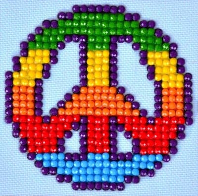 DIAMOND DOTZ Peace Man - Diamond Painting - 417 Dotz - 7x7 cm