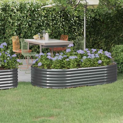 vidaXL - Plantenbak - 175x100x36 - cm - gegalvaniseerd - staal - antracietkleurig