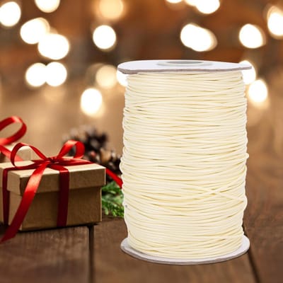 160m Wax Draad DIY Milieuvriendelijk Handgeweven Touw Ketting Katoenen Draad 1mm(35 # Beige ) beige
