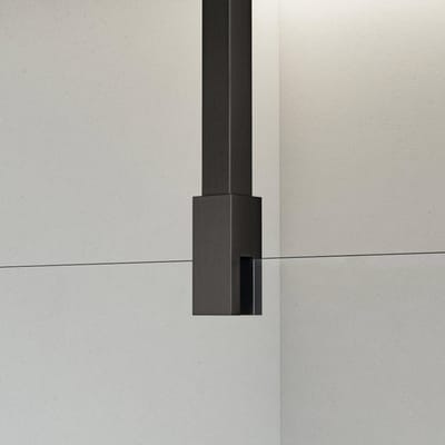 FugaFlow Eccelente Vetro Stabilisatiestang - plafond - tbv inloopdouche badkamer 125cm - Gunmetal