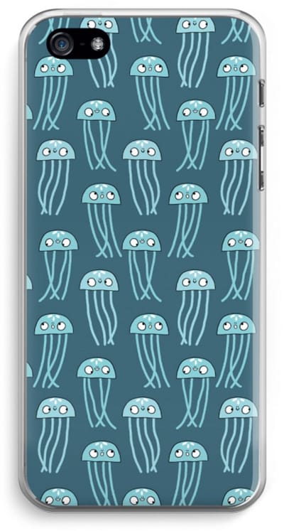 Case Company® - Hoesje geschikt voor iPhone 5 / 5S / SE (2016) hoesje - Kwallie - Soft Cover Telefoonhoesje - Bescherming aan alle Kanten en Schermrand