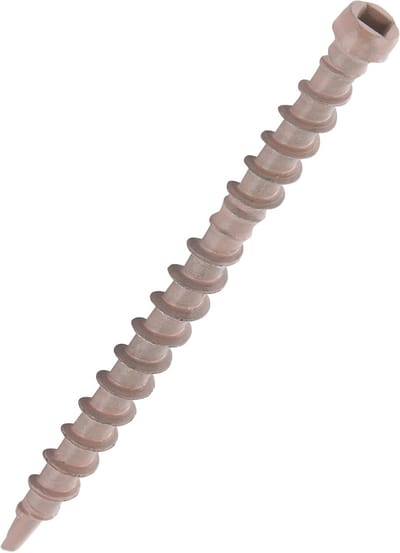 Keramische Schroeven - Dekschroeven Terras - Verborgene Bevestiging - Zelfborend - 10x60mm - Bruin