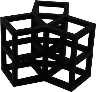 Kuva Garnalen Hotel M – 3D Geprinte Schuilplaats voor Garnalen – 6x6x4cm Zwart